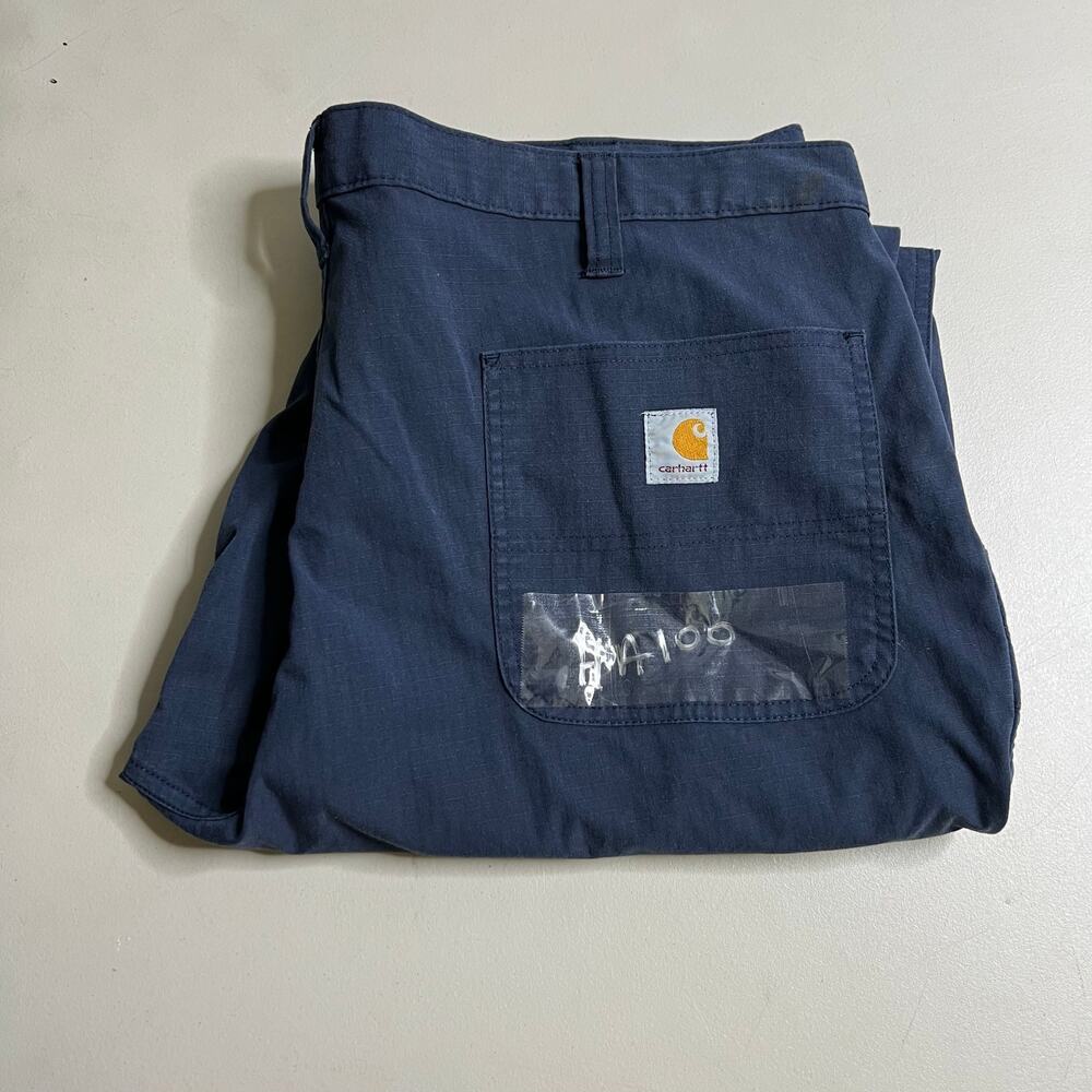 Carhartt Relaxed Fit Canvas Blue Men 40x32 Work Pants Y2K utility outdoors